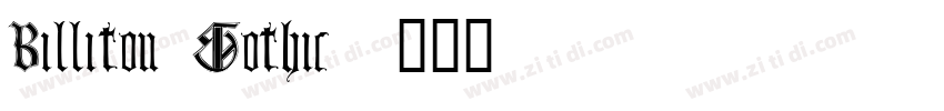 Billiton Gothic字体转换